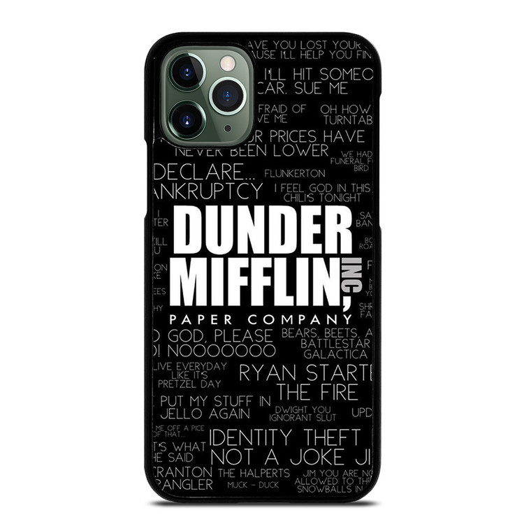 THE OFFICE DUNDER MIFFLIN QUOTES iPhone 11 Pro Max Case