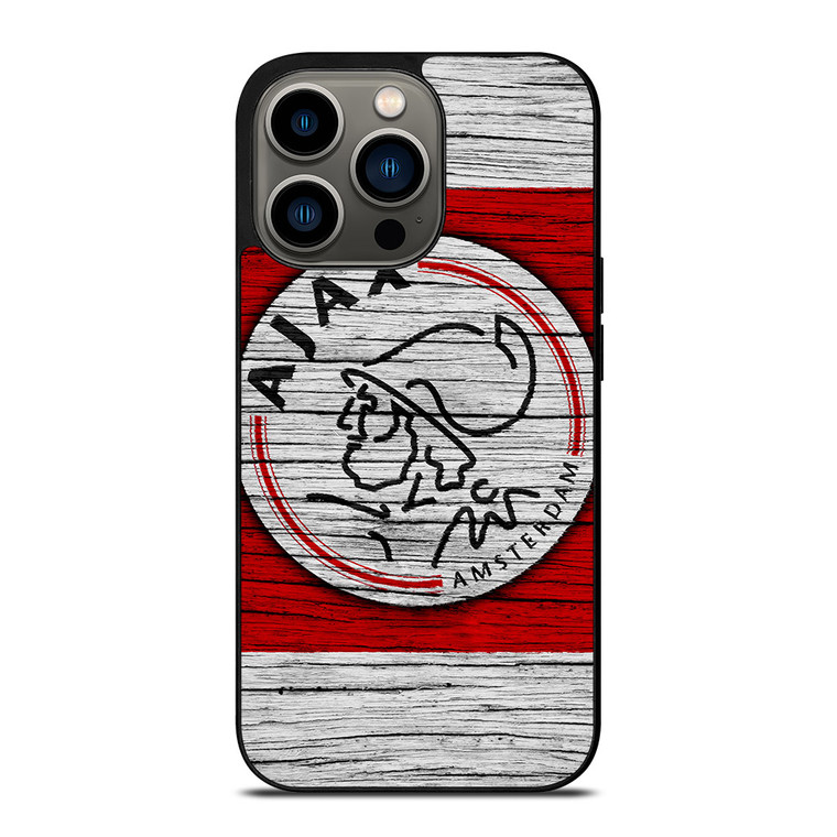 AJAX AMSTERDAM LOGO WOODEN iPhone 13 Pro Case