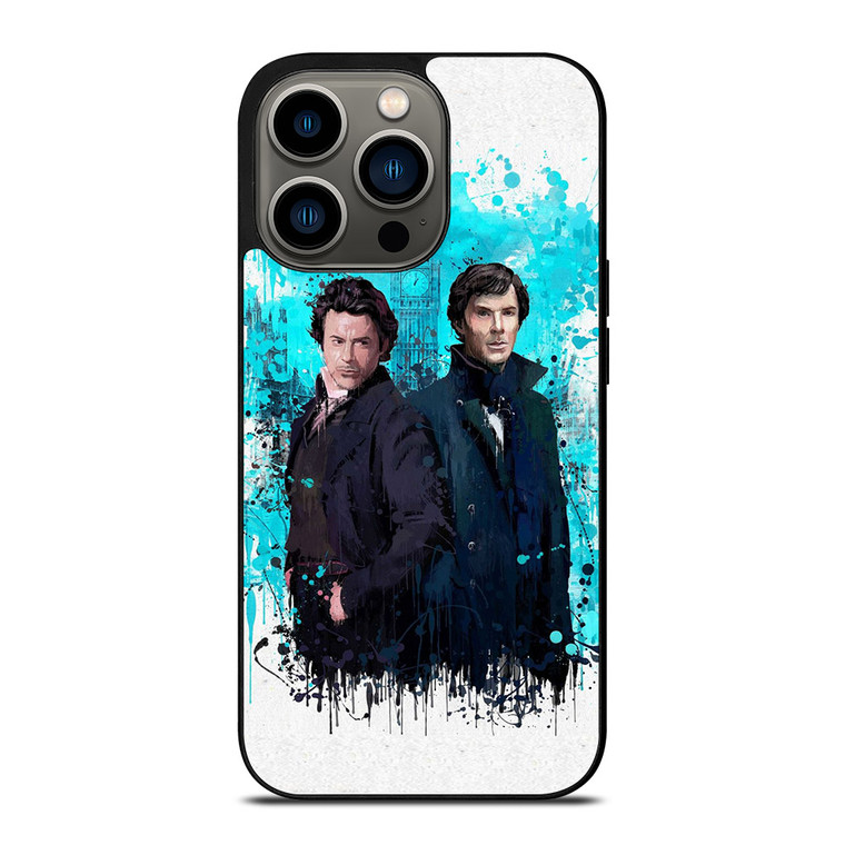 ROBERT DOWNEY JR SHERLOCK HOLMES ART iPhone 13 Pro Case