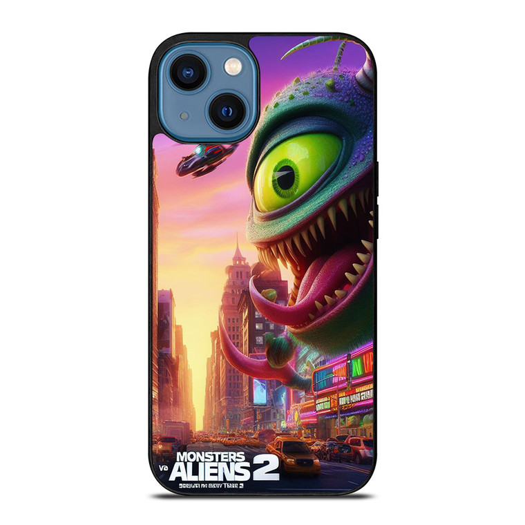 MONSTER VS ALIENS FUNNY CARTOON iPhone 14 Case