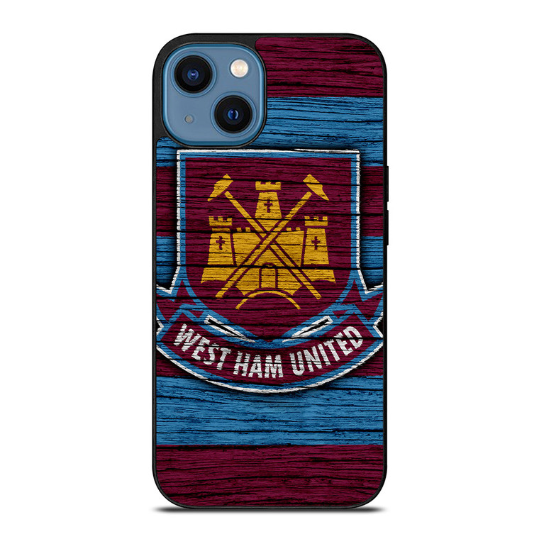 WEST HAM UNITED LOGO WOODEN iPhone 14 Case