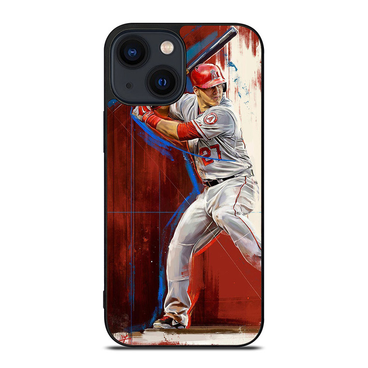 ART OF MIKE TROUT ANGELS iPhone 14 Plus Case