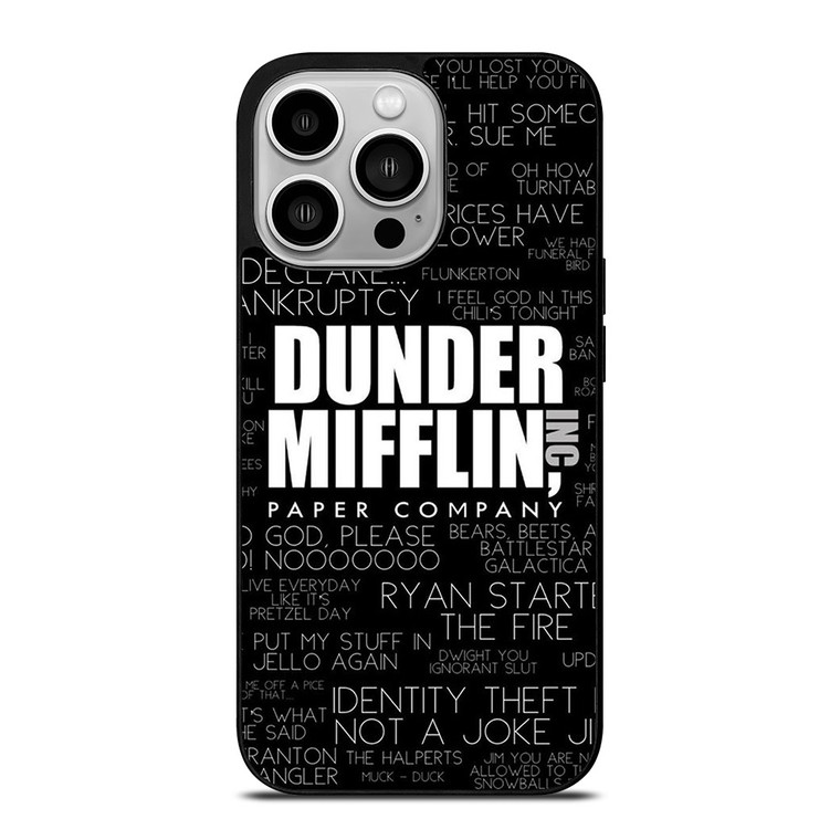 THE OFFICE DUNDER MIFFLIN QUOTES iPhone 14 Pro Case THE OFFICE DUNDER MIFFLIN QUOTES iPhone 14 Pro Case