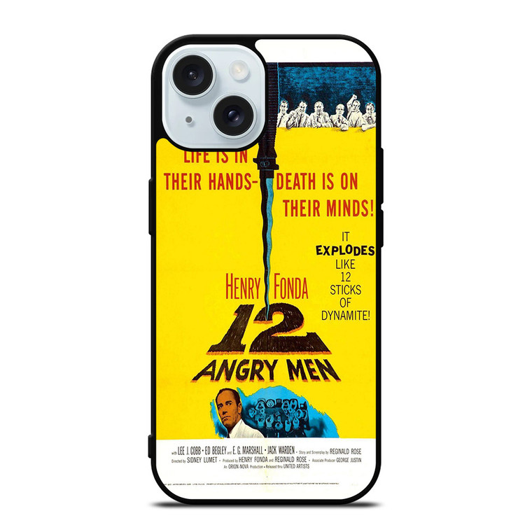 12 ANGRY MEN VINTAGE POSTER iPhone 15 Case