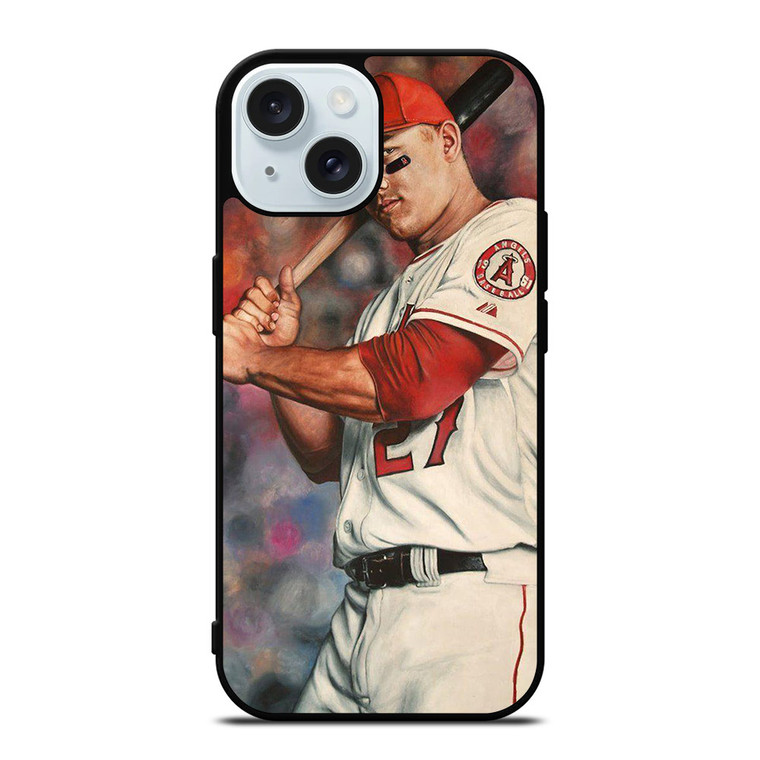 MIKE TROUT ANGELS ART iPhone 15 Case