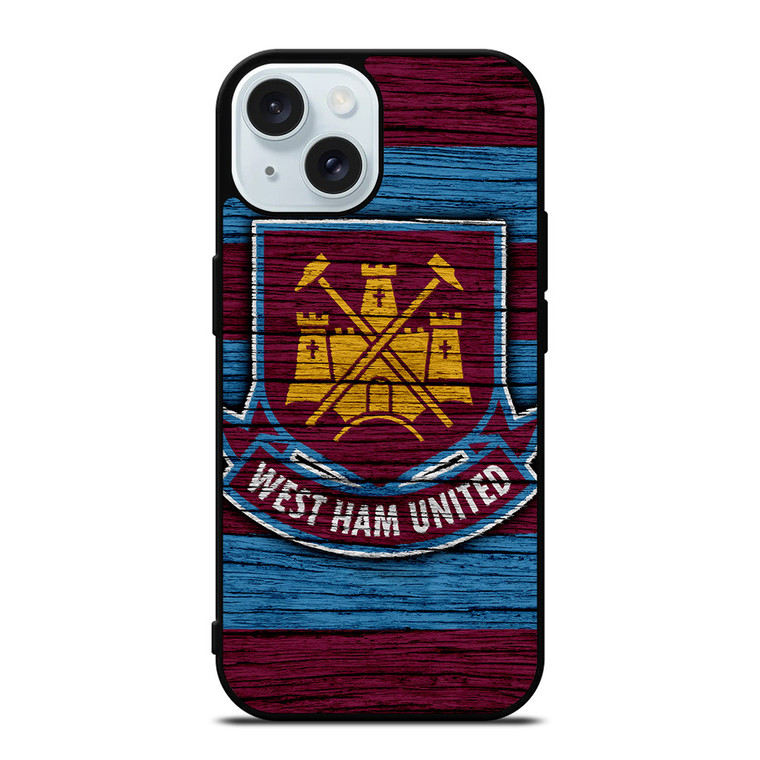 WEST HAM UNITED LOGO WOODEN iPhone 15 Case