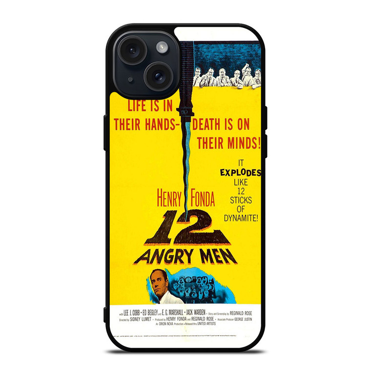 12 ANGRY MEN VINTAGE POSTER iPhone 15 Plus Case