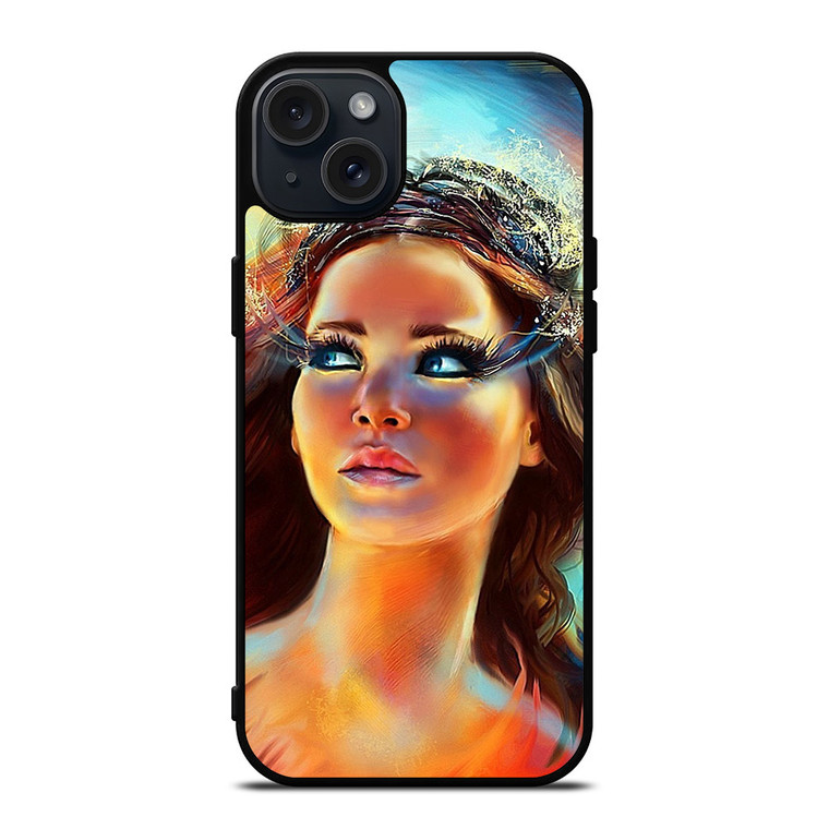 JENNIFER LAWRENCE ART iPhone 15 Plus Case