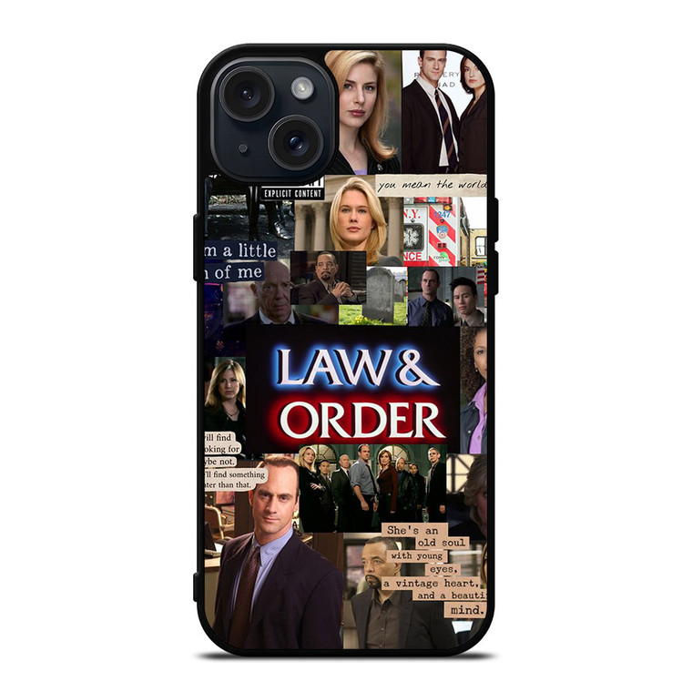 LAW AND ORDER COLLAGE iPhone 15 Plus Case