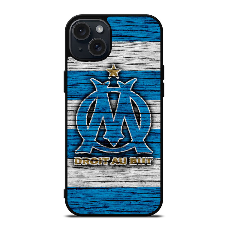 OLYMPIQUE DE MARSEILLE LOGO WOODEN iPhone 15 Plus Case