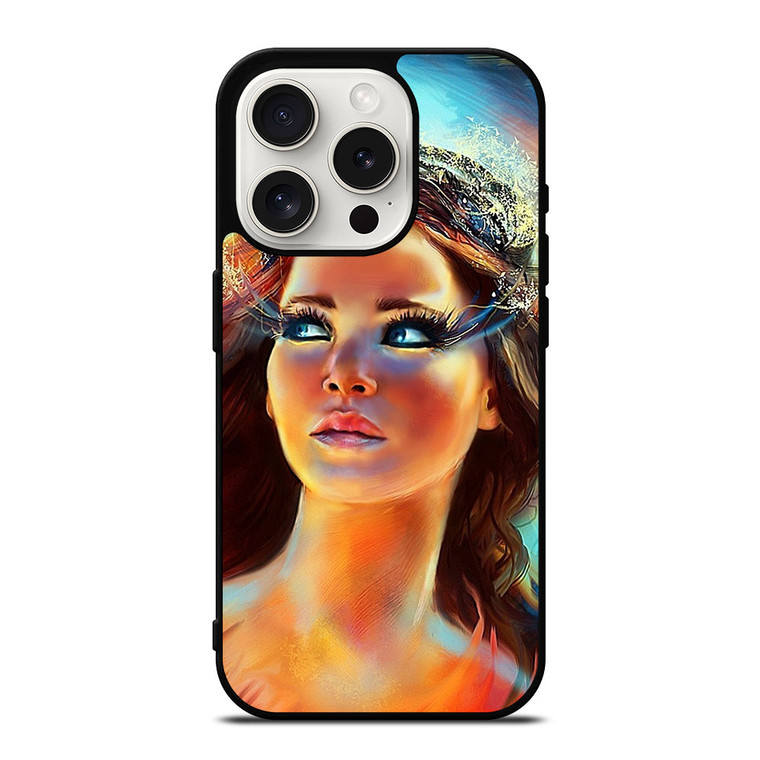 JENNIFER LAWRENCE ART iPhone 15 Pro Case