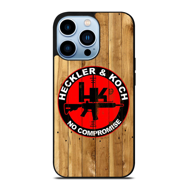 HECKLER AND KOCH LOGO WOODEN iPhone 13 Pro Max Case