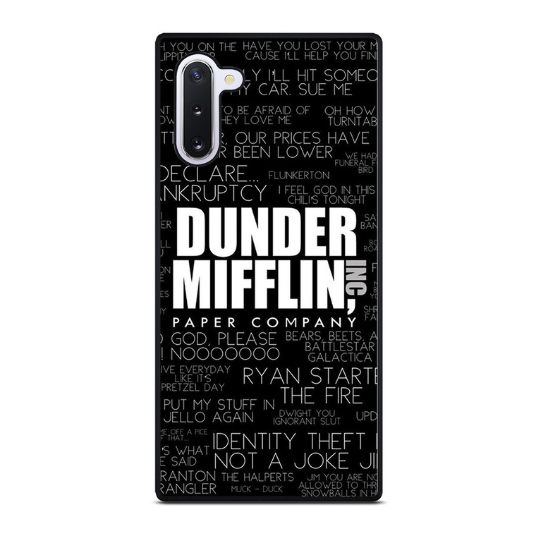 THE OFFICE DUNDER MIFFLIN QUOTES Samsung Galaxy Note 10 Case