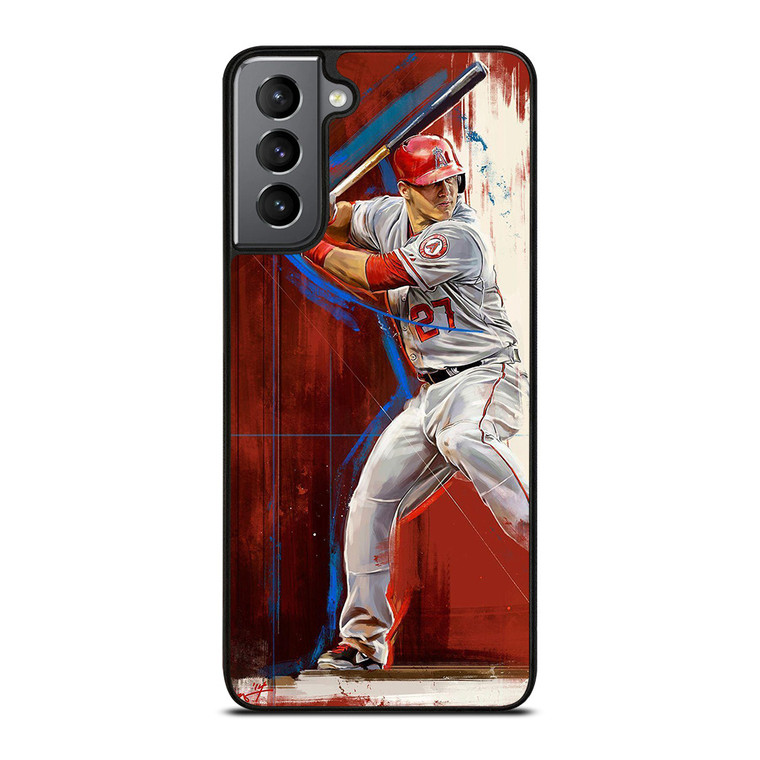 ART OF MIKE TROUT ANGELS Samsung Galaxy S21 Plus Case