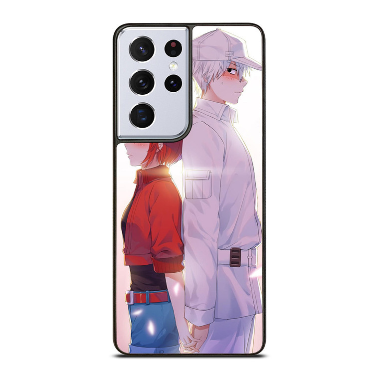 RED BLOOD AND WHITE BLOOD CELLS AT WORK Samsung Galaxy S21 Ultra Case