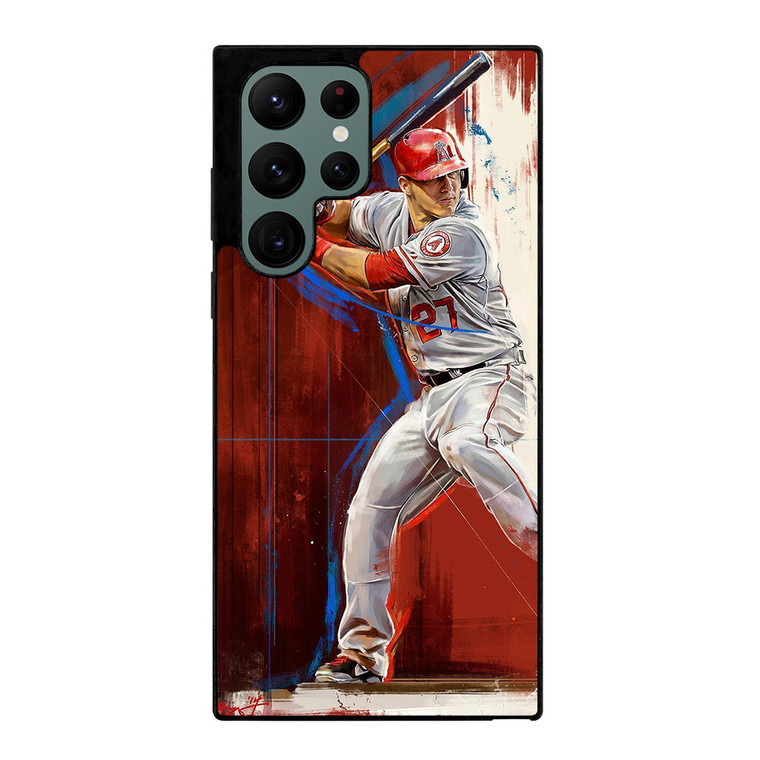 ART OF MIKE TROUT ANGELS Samsung Galaxy S22 Ultra Case