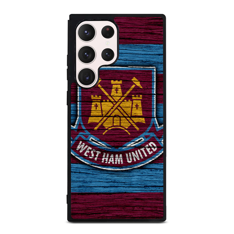 WEST HAM UNITED LOGO WOODEN Samsung Galaxy S23 Ultra Case