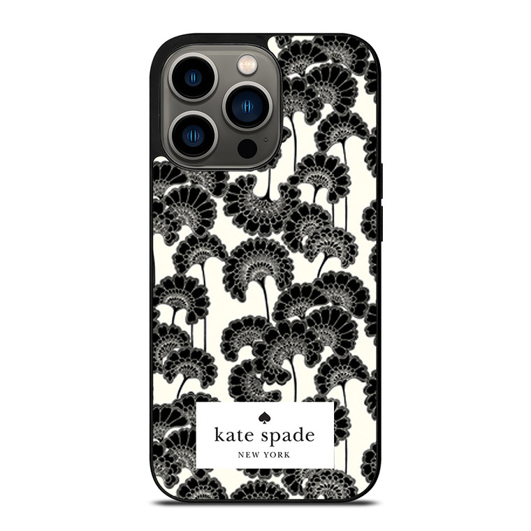 JAPANESE BLACK FLORAL KADE SPADE iPhone 13 Pro Case