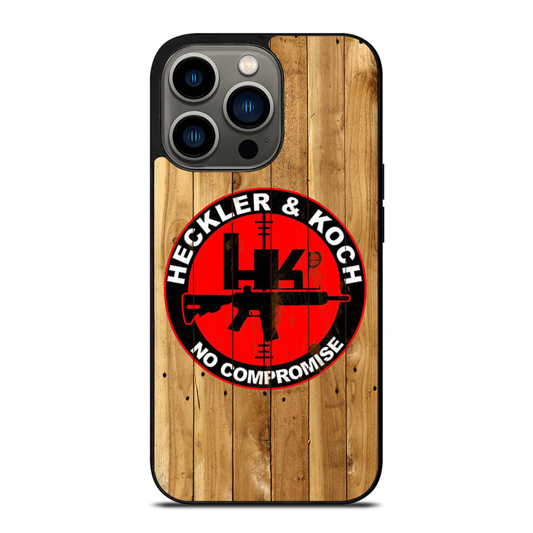 HECKLER AND KOCH LOGO WOODEN iPhone 13 Pro Case