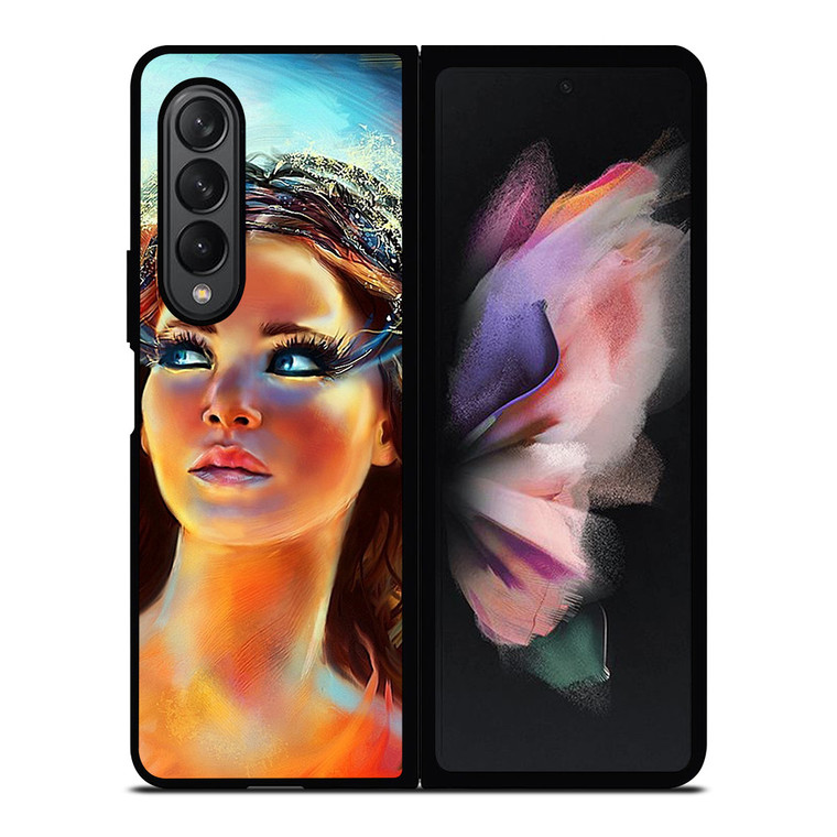 JENNIFER LAWRENCE ART Samsung Z Fold 3 Case