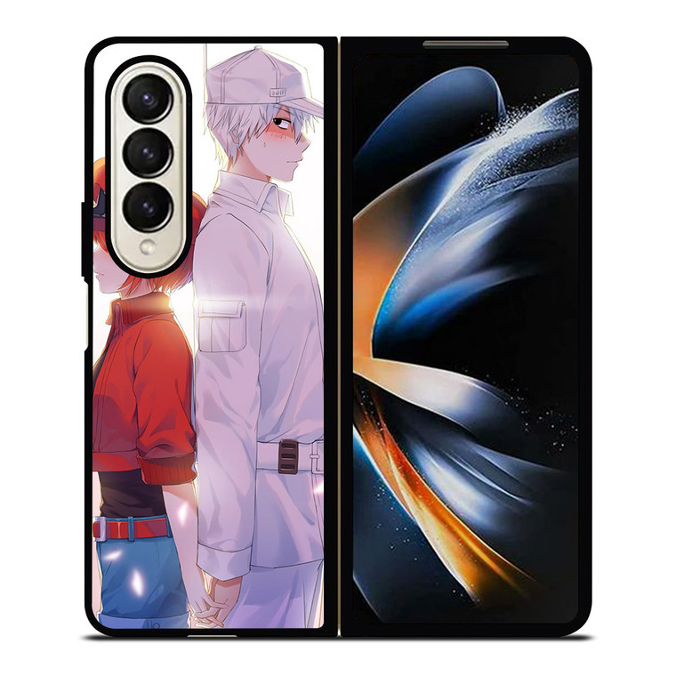 RED BLOOD AND WHITE BLOOD CELLS AT WORK Samsung Z Fold 4 Case