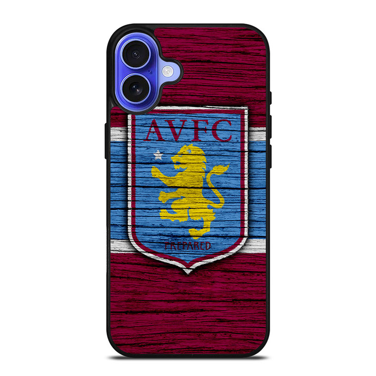ASTON VILLA FC LOGO WOODEN iPhone 16 Case