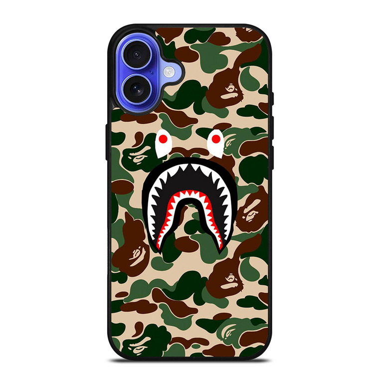 BAPE SHARK FACE CAMO iPhone 16 Case