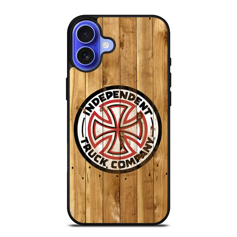 INDEPENDENT TRUCK LOGO WOODEN 2 iPhone 16 Case