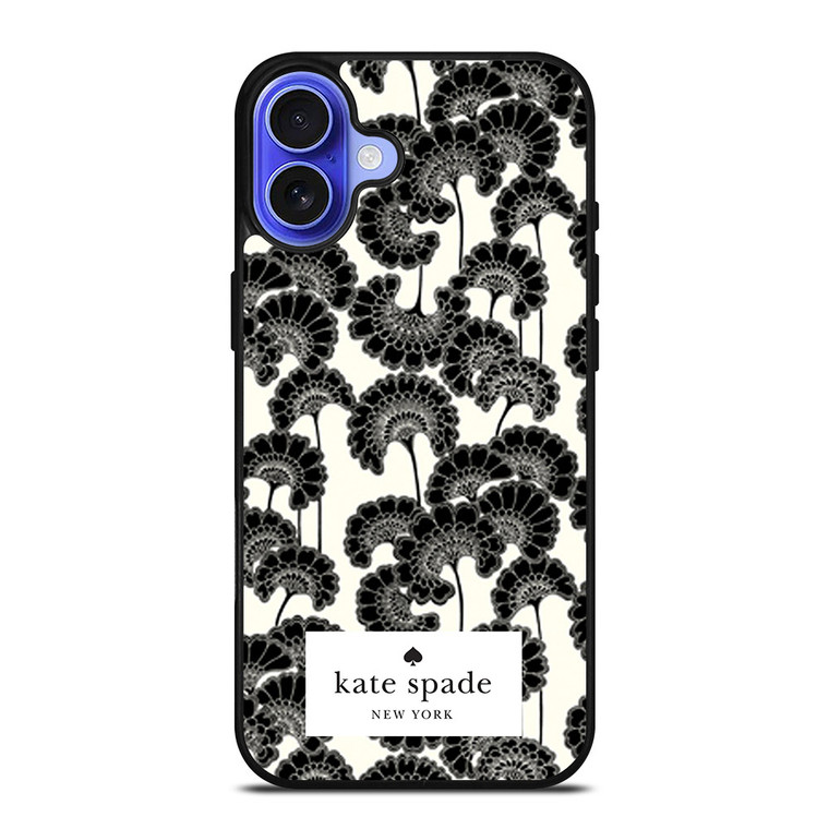 JAPANESE BLACK FLORAL KADE SPADE iPhone 16 Case
