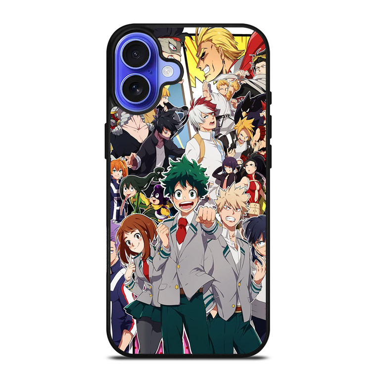 MY HERO ACADEMIA ANIME CHARACTERS iPhone 16 Case MY HERO ACADEMIA ANIME CHARACTERS iPhone 16 Case