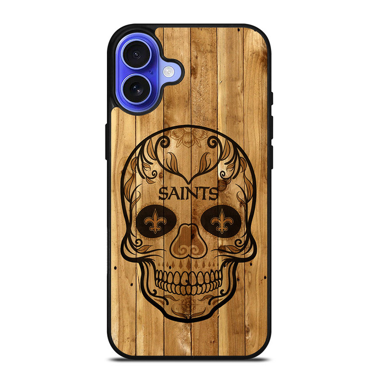 NEW ORLEANS SAINTS SKULL 3 iPhone 16 Case NEW ORLEANS SAINTS SKULL 3 iPhone 16 Case
