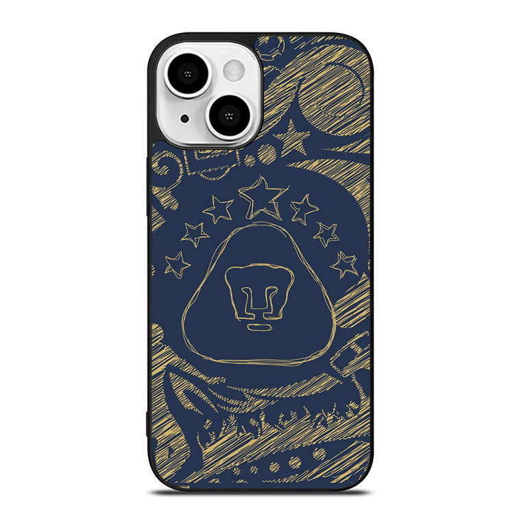PUMAS UNAM ART LOGO iPhone 13 Mini Case PUMAS UNAM ART LOGO iPhone 13 Mini Case