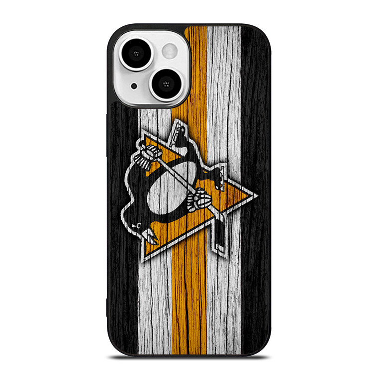 PITTSBURGH PENGUINS LOGO WOODEN iPhone 13 Mini Case