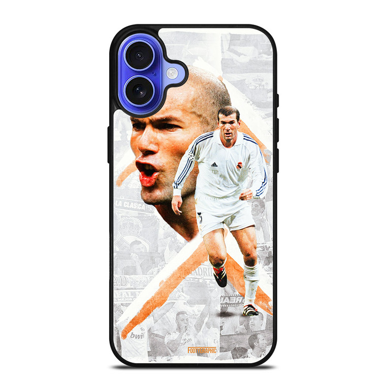 ZINEDINE ZIDANE LEGEND REAL MADRID iPhone 16 Case
