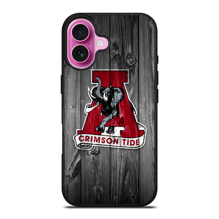 ALABAMA CRIMSON TIDE WOODEN iPhone 16 Plus Case