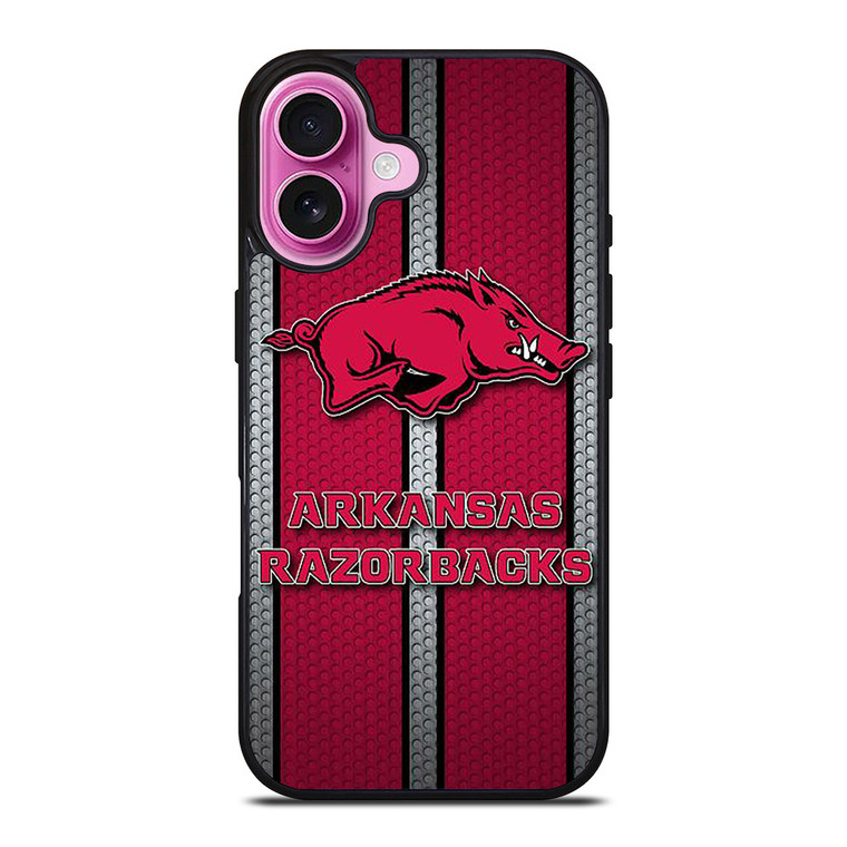 ARKANSAS RAZORBACKS LOGO iPhone 16 Plus Case