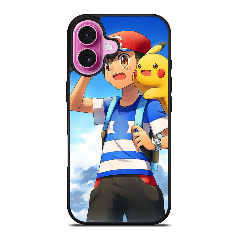 ASH KETCHUM PIKACHU iPhone 16 Plus Case