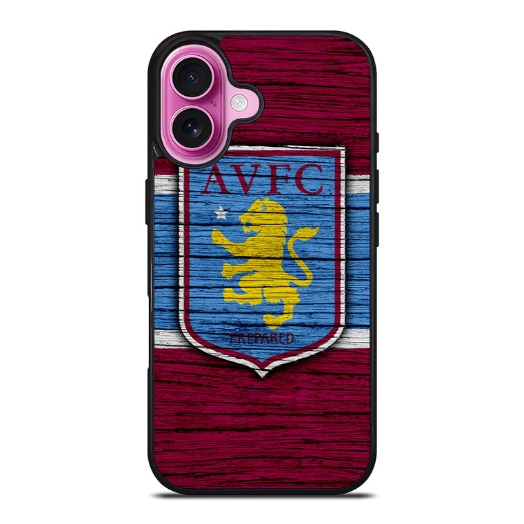 ASTON VILLA FC LOGO WOODEN iPhone 16 Plus Case