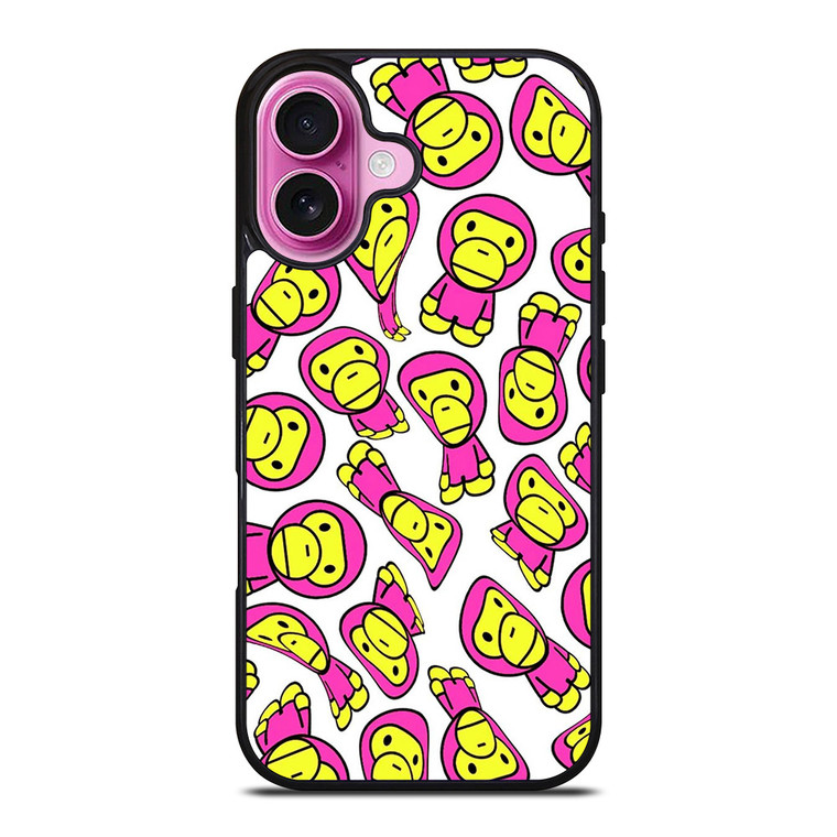 BAPE BABY MILO PATTERN iPhone 16 Plus Case