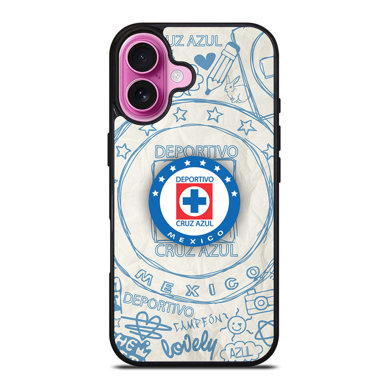 CRUZ AZUL DEPORTIVO ART iPhone 16 Plus Case CRUZ AZUL DEPORTIVO ART iPhone 16 Plus Case