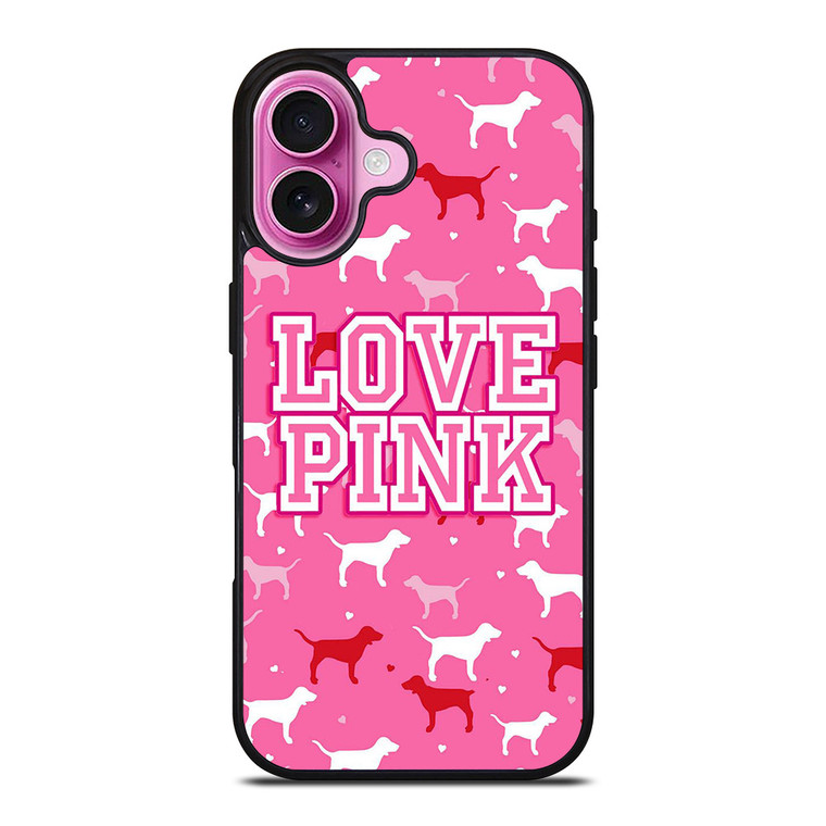 DOG PINK VICTORIA'S SECRET iPhone 16 Plus Case