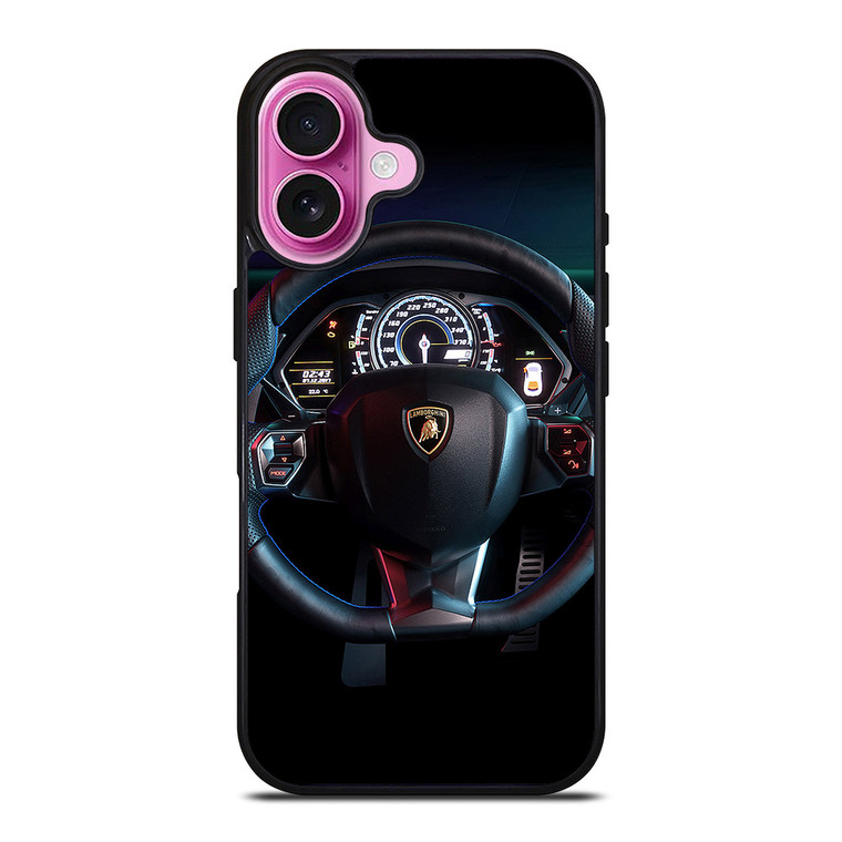 LAMBORGHINI STEERING WHEEL 3 iPhone 16 Plus Case
