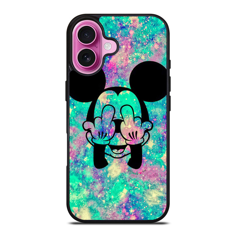MIDDLE FINGER MICKY MOUSE iPhone 16 Plus Case