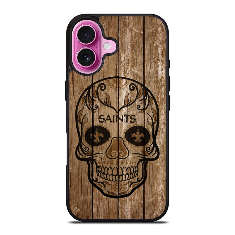 NEW ORLEANS SAINTS SKULL 2 iPhone 16 Plus Case NEW ORLEANS SAINTS SKULL 2 iPhone 16 Plus Case