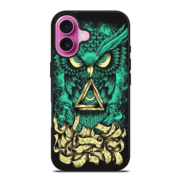 OWL SUGAR SKULL TATTOO iPhone 16 Plus Case
