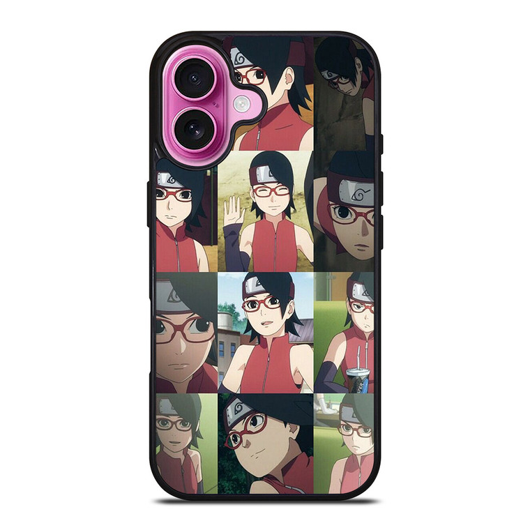 SARADA UCHIHA COLLAGE iPhone 16 Plus Case