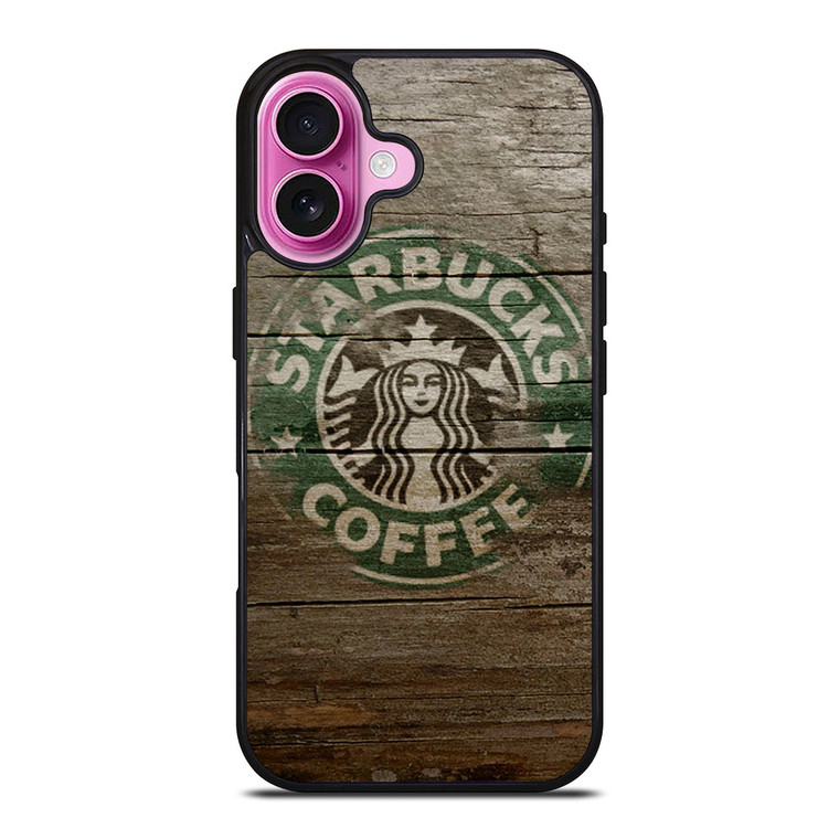 STARBUCKS COFFEE LOGO WOODEN iPhone 16 Plus Case