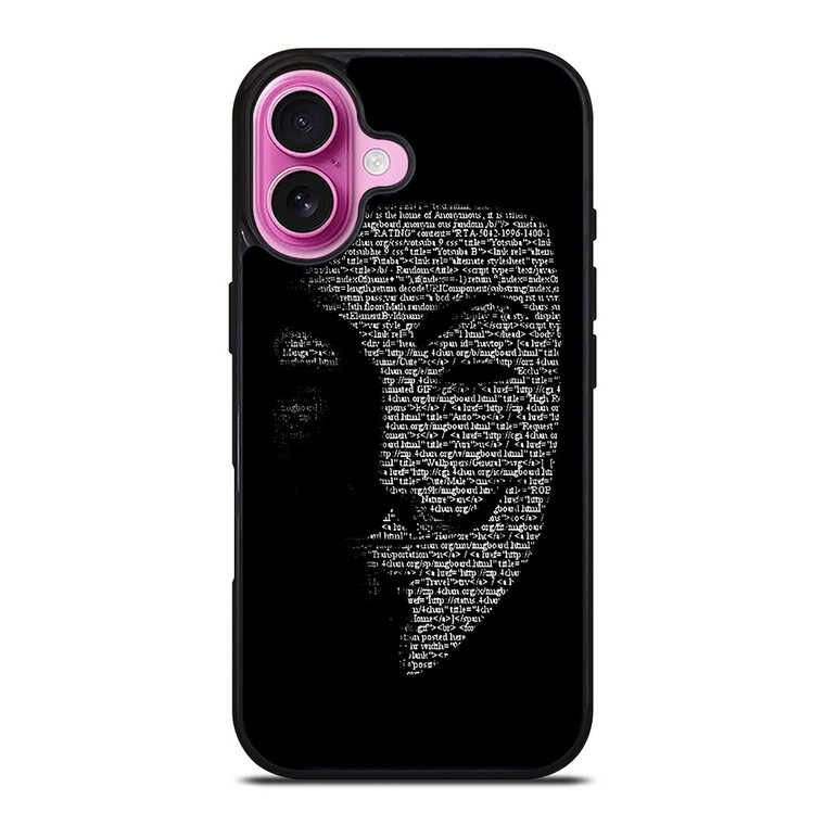 V FOR VENDETTA MASK iPhone 16 Plus Case