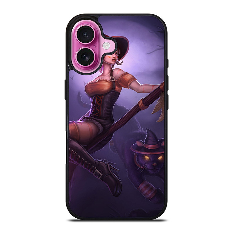 WITCH AND HALLOWEEN MOON iPhone 16 Plus Case
