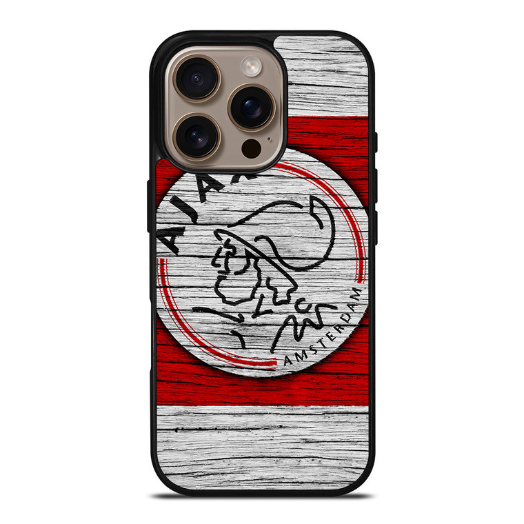 AJAX AMSTERDAM LOGO WOODEN iPhone 16 Pro Case